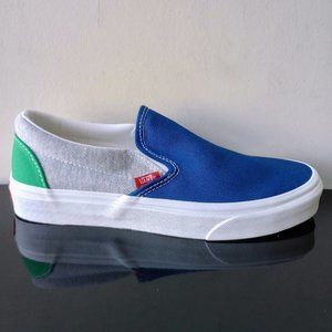 Vans Men's Classic Slip-On Coastal Canvas Sneaker in Nice Grey / True White